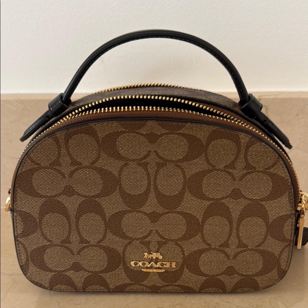 Coach Brown and Black Crossbody Bag